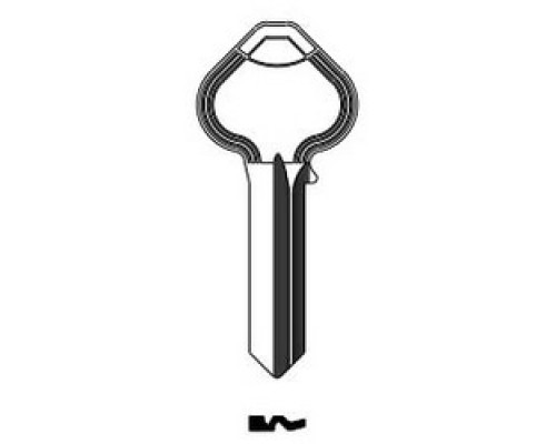 KABA ILCO CORP  6D1R-NS NS A31  IAR45959003              Key Blank, Look-Alike, 6-Pin, Natural Nickel Silver, 6 Price Group, For Russwin