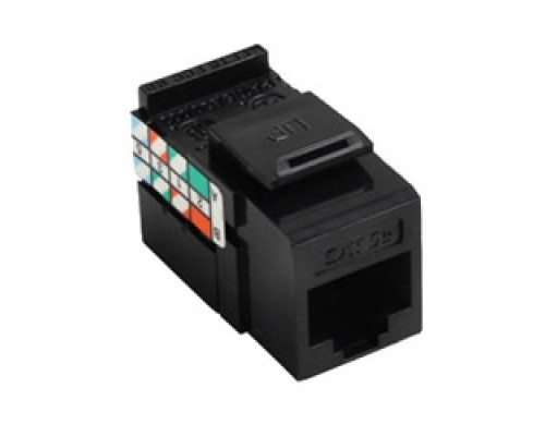 LEVITON  5G108-RE5               GigaMax 5e QuickPort Connector, UTP Category 5e, 110 Style Termination, Universal Wiring, Black