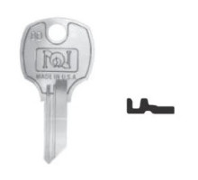 NATIONAL CABINET LOCK  D8783               Lock Key Blank, Pass Key, D, 5-Disc Tumbler, Brass