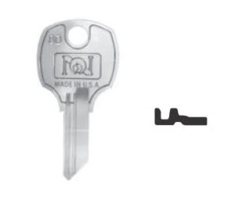 NATIONAL CABINET LOCK  D8783               Lock Key Blank, Pass Key, D, 5-Disc Tumbler, Brass