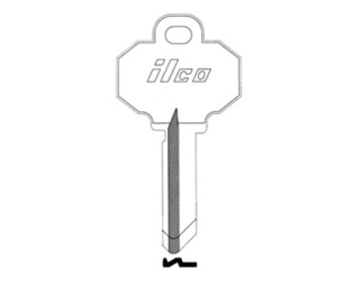 KABA ILCO CORP  1511 NS A52  AA01085003              Cylinder Lock Key Blank, 6-Pin, Natural Nickel Silver, 11 Price Group, For Baldwin