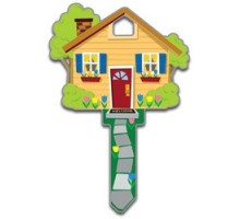 LUCKY LINE PRODUCTS INC  B105K               House Key, Kwikset, Home, Brass, Enamel Coating, 1 each per Card