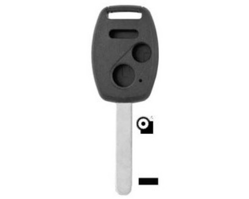 KABA ILCO CORP  HON-3B NS A98  IAJ00001273              Vehicle Key, 3-Button Shell, Brass, Nickel Plated, 27 Price Group, For Honda
