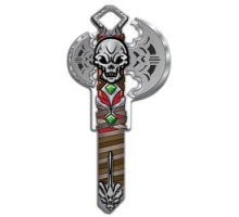 LUCKY LINE PRODUCTS INC  B143S               House Key, Schlage, Battle Axe, Brass, Enamel Coating, 1 each per Card