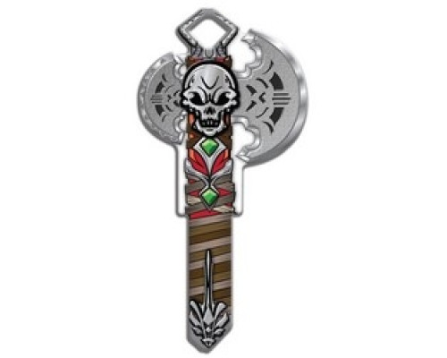 LUCKY LINE PRODUCTS INC  B143S               House Key, Schlage, Battle Axe, Brass, Enamel Coating, 1 each per Card