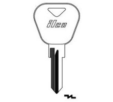 KABA ILCO CORP  YU2 NP A07  X167              Vehicle Key Blank, Brass, Nickel Plated, 7 Price Group, For Vesper, Yugo
