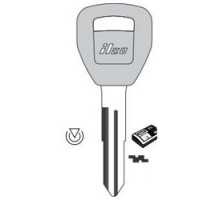 KABA ILCO CORP  HD106-PT NP  IAX00001702              Vehicle Key Blank, Transponder Key, Brass, Nickel Plated, For Honda Automobile