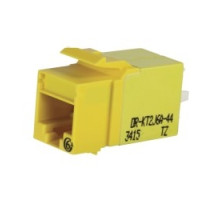 ORTRONICS  KT2J6A-44               Category 6A Keystone Jack, Lacing Cap Termination, Yellow