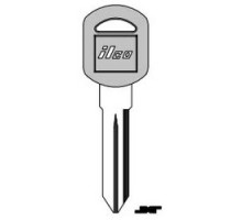 KABA ILCO CORP  B92-P NP A09  AJ01646012              Vehicle Key Blank, Plastic Head, Brass, Nickel Plated, 9 Price Group, For General Motors