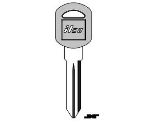 KABA ILCO CORP  B92-P NP A09  AJ01646012              Vehicle Key Blank, Plastic Head, Brass, Nickel Plated, 9 Price Group, For General Motors