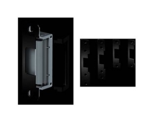 TRINE ACCESS TECHNOLOGY INC 4200-BLK        Door Electric Strike, Intermittent/Continuous, 12/24 Volt AC/DC, 0.114 to 0.42 Ampere, PoE, Black, With 4 Faceplate, Trim Skirt, For Aluminum/Metal/Wood Frame