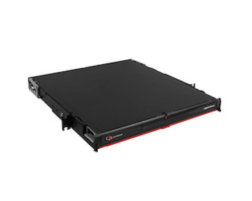 SIEMON COMPANY  LVE-1U-MD-P01A               Fiber, Enclosure, LightVerse Pro, Rack Mount, 1U, Sliding Access, 4 Openings, Black
