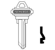 SCHLAGE ALLEGION BRAND  35-131-G-XQ06-878        Door Lock Cylinder Key Blank, Classic, Conventional, Plain Bow, 6-Pin Cylinder, G Keyway, Nickel Silver, With DO NOT DUPLICATE Stamp