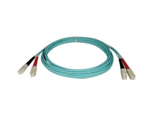 TRIPP LITE N806-01M        10Gb Duplex Multimode 50/125 OM3 LSZH Fiber Patch Cable SC/SC - Aqua, 1M 3-ft.