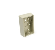 LEVITON  42777-1IB               Surface Mount Backbox, Single Gang, Ivory, 1.45
