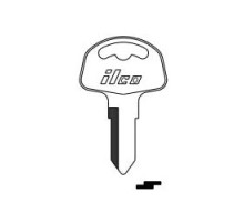 KABA ILCO CORP  HD57 NP A13               Vehicle Key Blank, Brass, Nickel Plated, 13 Price Group, For Honda Motorcycle, Cagiva