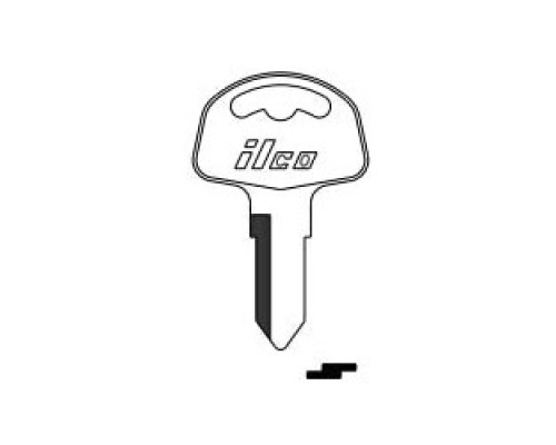 KABA ILCO CORP  HD57 NP A13               Vehicle Key Blank, Brass, Nickel Plated, 13 Price Group, For Honda Motorcycle, Cagiva