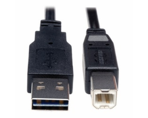 TRIPP LITE UR022-010        Universal Reversible USB 2.0 Hi-Speed Cable Reversible A to B M/M , 10-ft.