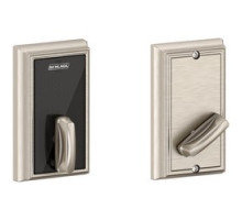 SCHLAGE ALLEGION BRAND  BE467F ADD 619 12-398 10-116        Door Lock Deadbolt, Control Smart, Addison, Satin Nickel