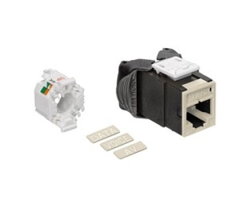 LEVITON  61UJK-RT6               Mod Jack, Atlas-X1, Category 6 UTP Connector, Light Almond