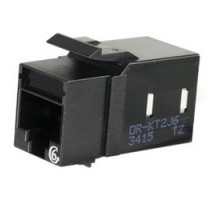 ORTRONICS  KT2J6-00  OR-KT2J6-00              Keystone Jack, 8-Position, 1-Port, Cat 6, 180 Degree Exit, T568A/B Wiring, Lacing Cap Termination, 0.628
