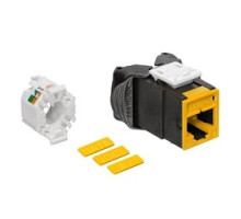 LEVITON  61UJK-RY6               Mod Jack, Atlas-X1, Category 6 UTP Connector, Yellow