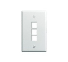 ON-Q/LEGRAND  WP3403WH               Keystone Wallplate, 1-Gang, 3-Port, 2.94