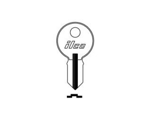 KABA ILCO CORP  S1041H NP A13               Cylinder Lock Key Blank, Double-Sided, Brass, Nickel Plated, 13 Price Group, For Illinois