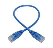 TRIPP LITE N261-S01-BL        Cat6a Gigabit Snagless Molded Slim UTP Network Patch Cable RJ45 M/M , Blue, 1 ft.