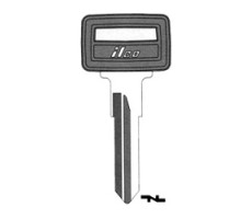 KABA ILCO CORP  VL6-P NP A10  AJ00000035              Vehicle Key Blank, Plastic Head, Brass, Nickel Plated, 10 Price Group, For Volvo