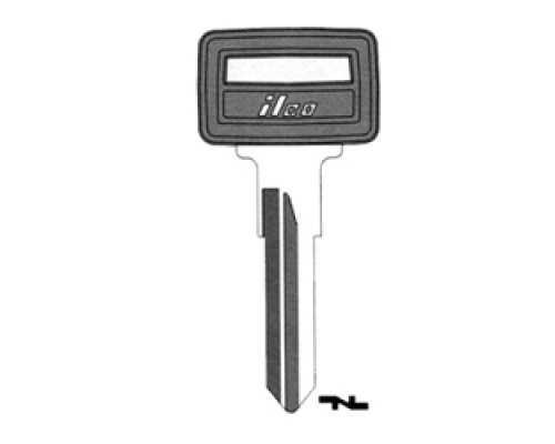 KABA ILCO CORP  VL6-P NP A10  AJ00000035              Vehicle Key Blank, Plastic Head, Brass, Nickel Plated, 10 Price Group, For Volvo