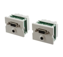 HUBBELL PREMISE WIRING  IM15311015BK               iStation, Modular VGA, 3.5mm, 110 Termination,1.5-Unit, Black