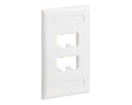 PANDUIT  CFPL4WHY               Mini-Com Single Gang Faceplate 4 Port White