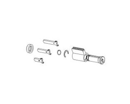KABA ILCO CORP  3400-26D-1006-G               Lock Cylinder Kit, Peaks, Universal, Uncombinated, 06, Key-In-Knob, G Keyway, Satin Chrome Plated, For Arrow/LSDA/Schlage Lock Cylinder