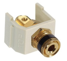 HUBBELL PREMISE WIRING  SFSPGBKEI               Black Speaker Post, Snap-Fit, ElectricIvory Housing