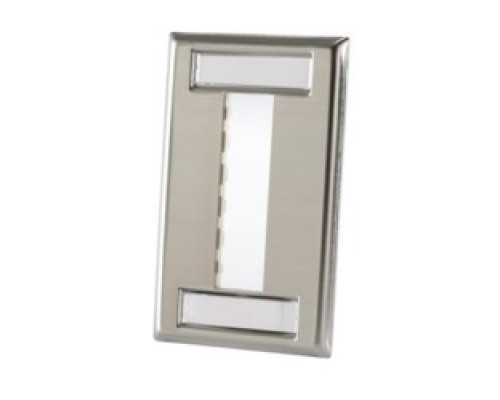 ORTRONICS 403STJ13        TracJack faceplate, stainless, three-port single gang