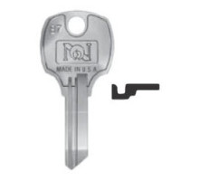 NATIONAL CABINET LOCK  D8788               Lock Key Blank, Master Key, E, 6-Disc Tumbler, Brass