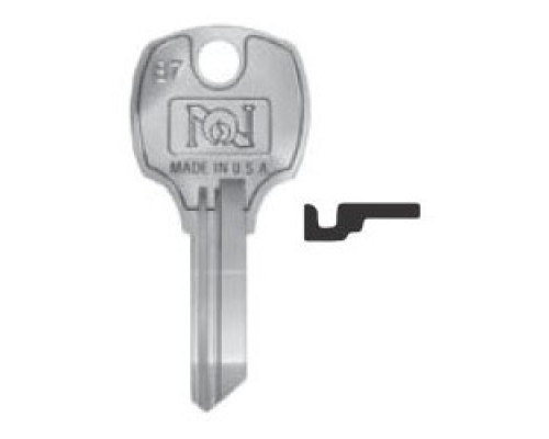 NATIONAL CABINET LOCK  D8788               Lock Key Blank, Master Key, E, 6-Disc Tumbler, Brass