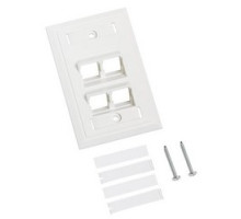 COMMSCOPE ENTERPRISE SOLUTIONS  107713604  M14AS-262              Faceplate, Angled, Flush Mounted, White