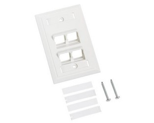 COMMSCOPE ENTERPRISE SOLUTIONS  107713604  M14AS-262              Faceplate, Angled, Flush Mounted, White