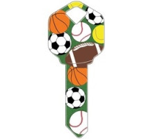 HOWARD KEYS  KW-HK17               Decorative Key Blank, Kwikset, Sports Design