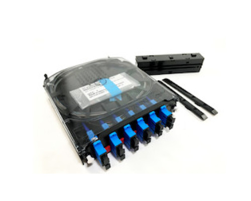 CORNING CCH-CS12-A9-P00RE        CCH Pigtailed Splice Cassette 12 F, LC UPC Duplex, Single-mode OS2 , Single-fiber 250 um