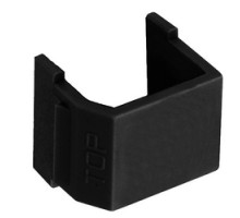 HUBBELL PREMISE WIRING  SFSBBK10               Snap-Fit, Smooth-Blank, Black, 10Pk