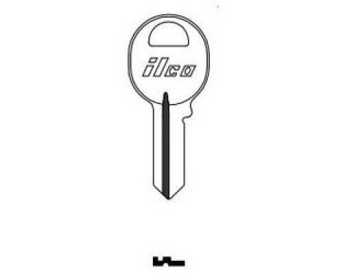 KABA ILCO CORP  1092-600A NP A05  AA00018882              Cylinder Lock Key Blank, Brass, Nickel Plated, 5 Price Group, For Master