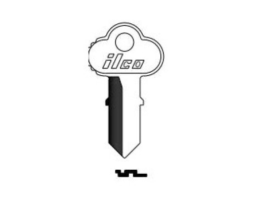 KABA ILCO CORP  R1041DC NP 20               Cylinder Lock Key Blank, Double-Sided, Brass, Nickel Plated, 20 Price Group, For Chicago