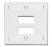 SIEMON COMPANY  MX-FP-D-06-02               Faceplate, Double Gang, 6 Openings, MX, White