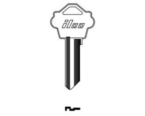 KABA ILCO CORP  1175N NP A02  AL4526900B              Cylinder Lock Key Blank, Brass, Nickel Plated, 2 Price Group, For Weslock