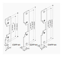 LOCKNETICS  CWFP-KIT US32D  CWFP-KIT-32D              CS series 7-15/16 x 1-7/16 Faceplate, Satin stainless steel finish
