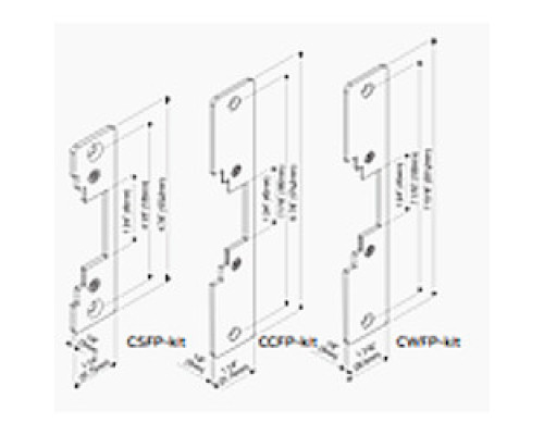 LOCKNETICS  CWFP-KIT US32D  CWFP-KIT-32D              CS series 7-15/16 x 1-7/16 Faceplate, Satin stainless steel finish