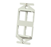 ORTRONICS  41900018               TracJack Stylistics Frame, four-port, Fog White